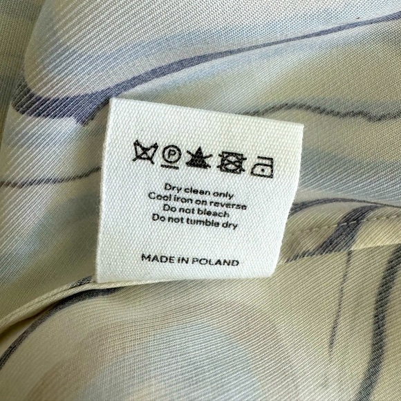 Chinti + Parker Marble Print Twill Ivory Mini Tunic Shift Dress Size 6 - Picture 10 of 11